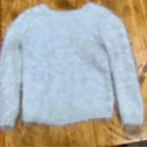 H&M toddler 1.5-2 years baby blue eyelash sweater pullover.  So cute! - Picture 2 of 6